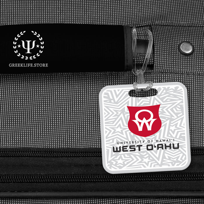 University of Hawaii WEST O'AHU Luggage Bag Tag (square)