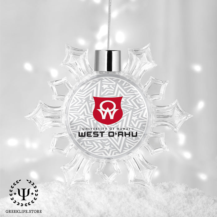 University of Hawaii WEST O'AHU Christmas Ornament - Snowflake