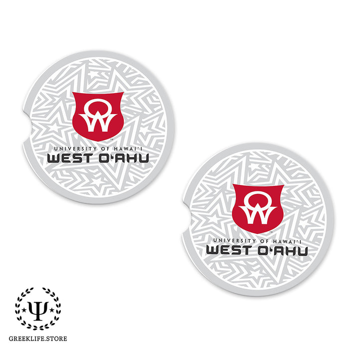 University of Hawaii WEST O'AHU Car Cup Holder Coaster (Set of 2)