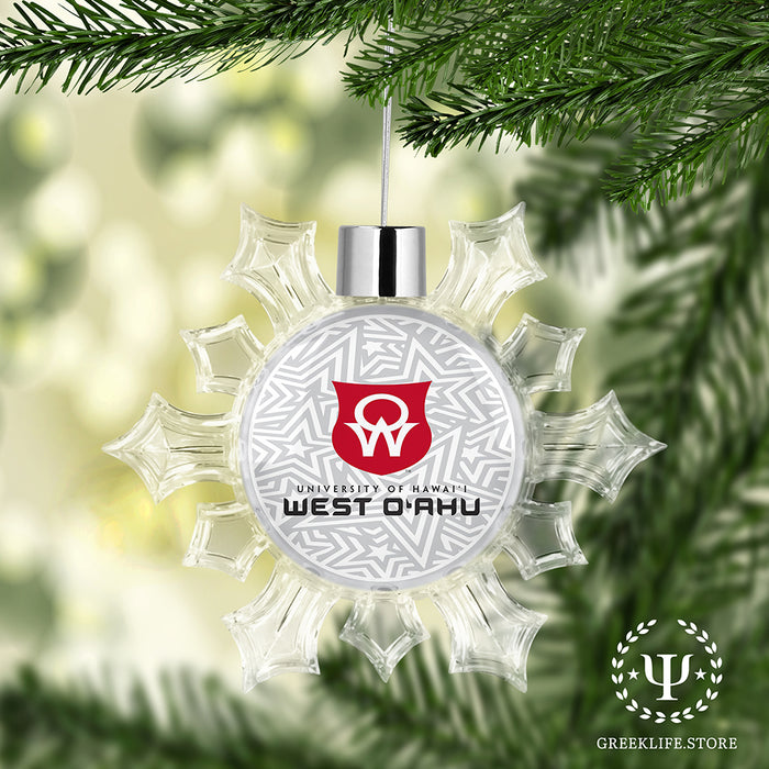 University of Hawaii WEST O'AHU Christmas Ornament - Snowflake