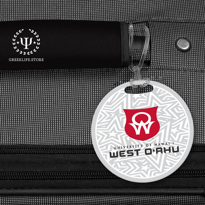 University of Hawaii WEST O'AHU Luggage Bag Tag (round)