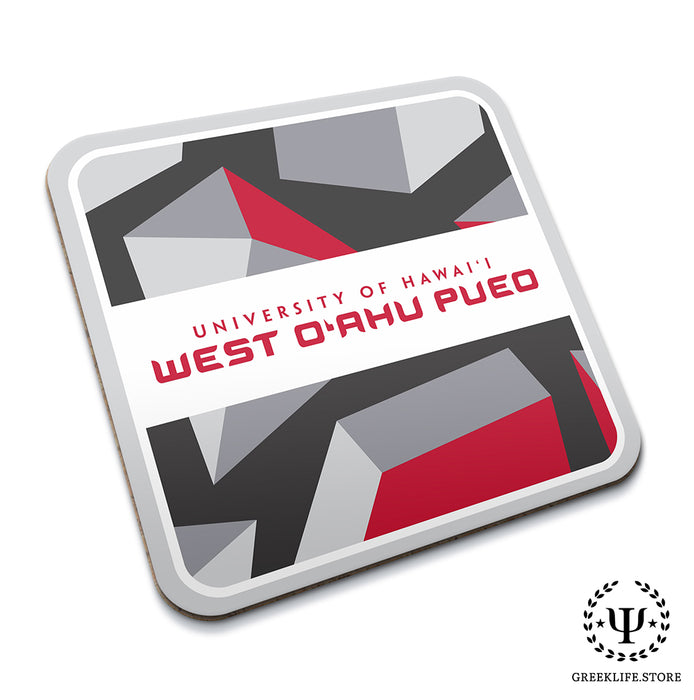 University of Hawaii WEST O'AHU Beverage Coasters Square (Set of 4)