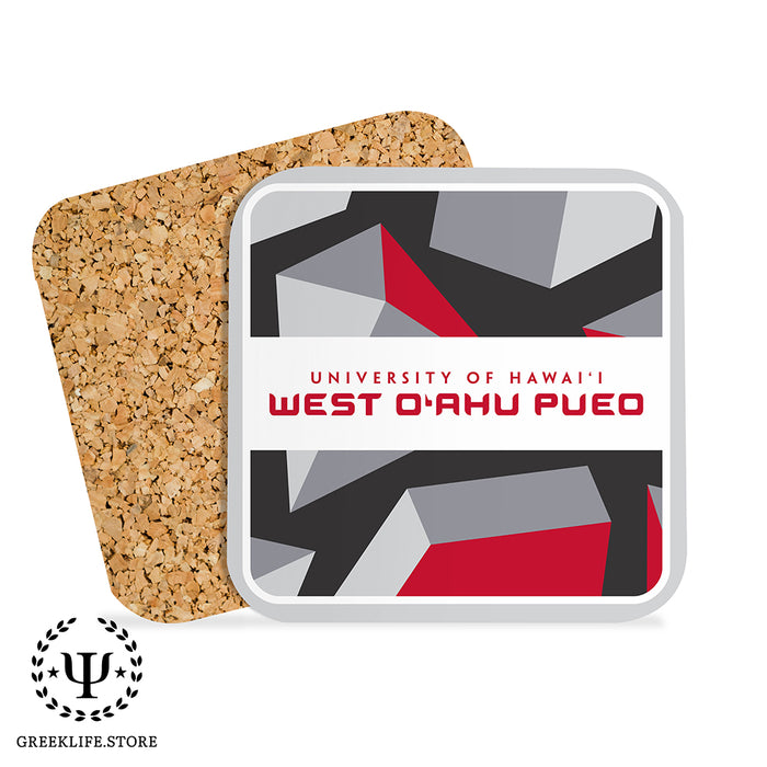 University of Hawaii WEST O'AHU Beverage Coasters Square (Set of 4)