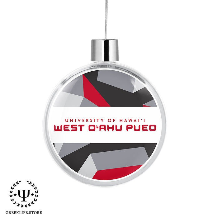 University of Hawaii WEST O'AHU Christmas Ornament Flat Round