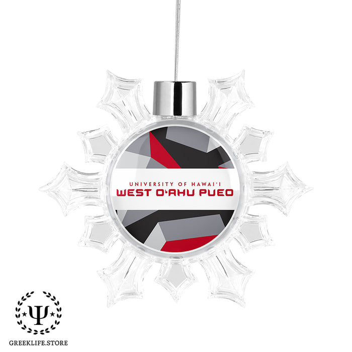 University of Hawaii WEST O'AHU Christmas Ornament - Snowflake