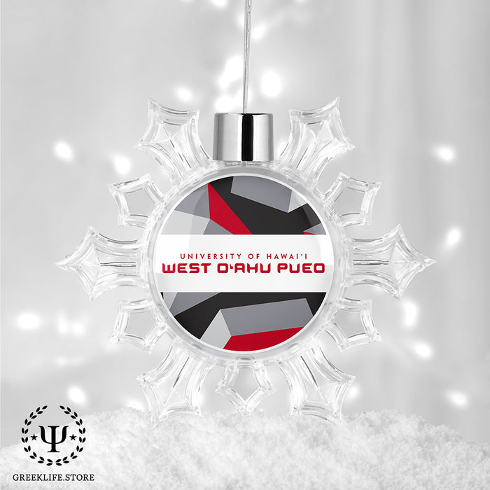 University of Hawaii WEST O'AHU Christmas Ornament - Snowflake