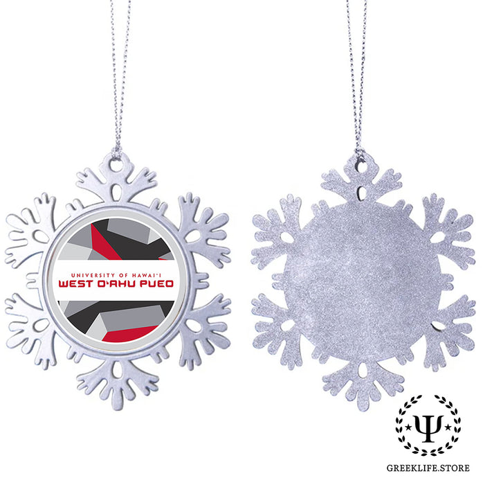 University of Hawaii WEST O'AHU Christmas Ornament - Snowflake Metal