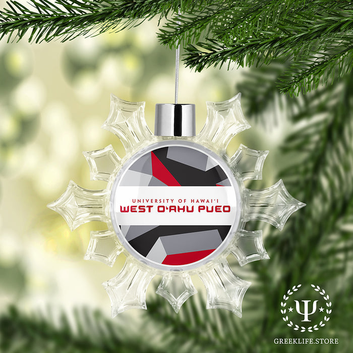 University of Hawaii WEST O'AHU Christmas Ornament - Snowflake