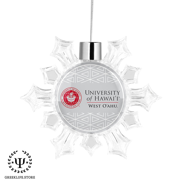 University of Hawaii WEST O'AHU Christmas Ornament - Snowflake