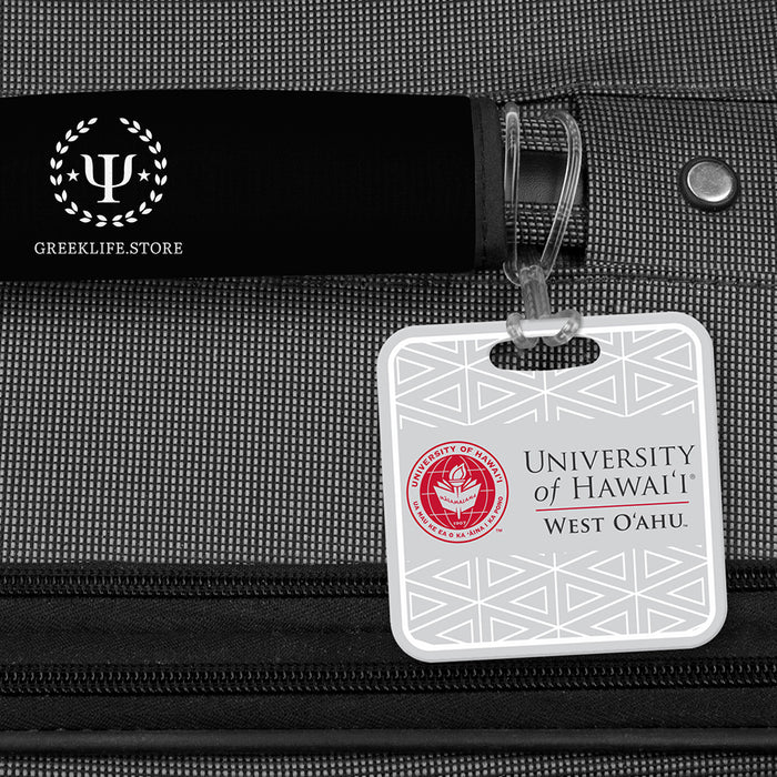 University of Hawaii WEST O'AHU Luggage Bag Tag (square)