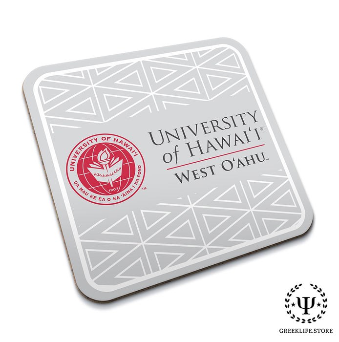 University of Hawaii WEST O'AHU Beverage Coasters Square (Set of 4)