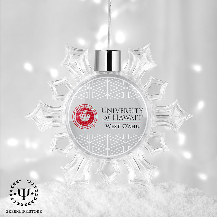 University of Hawaii WEST O'AHU Christmas Ornament - Snowflake