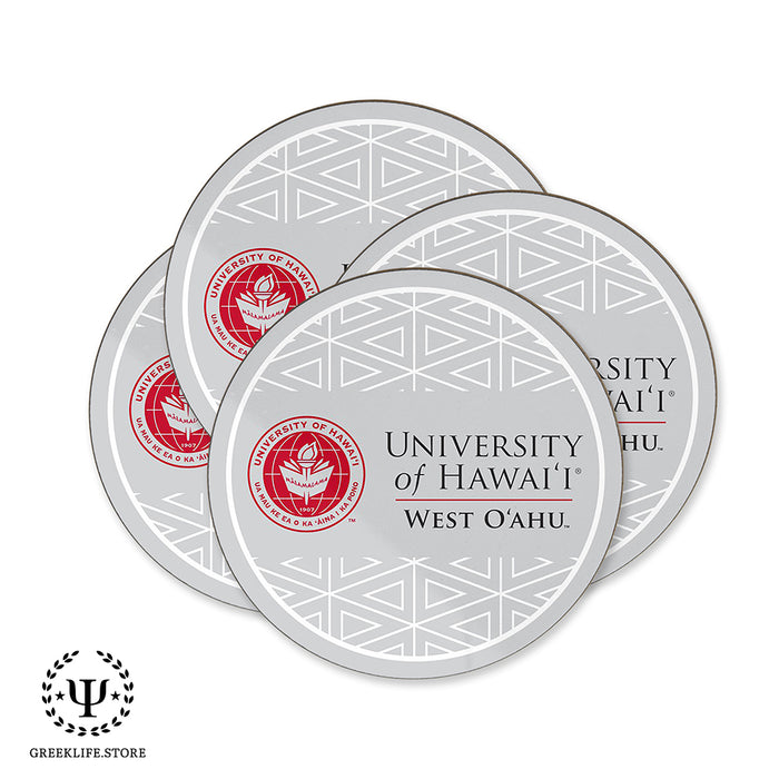 University of Hawaii WEST O'AHU Beverage coaster round (Set of 4)