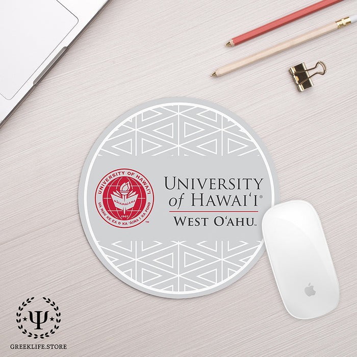 University of Hawaii WEST O'AHU Mouse Pad Round