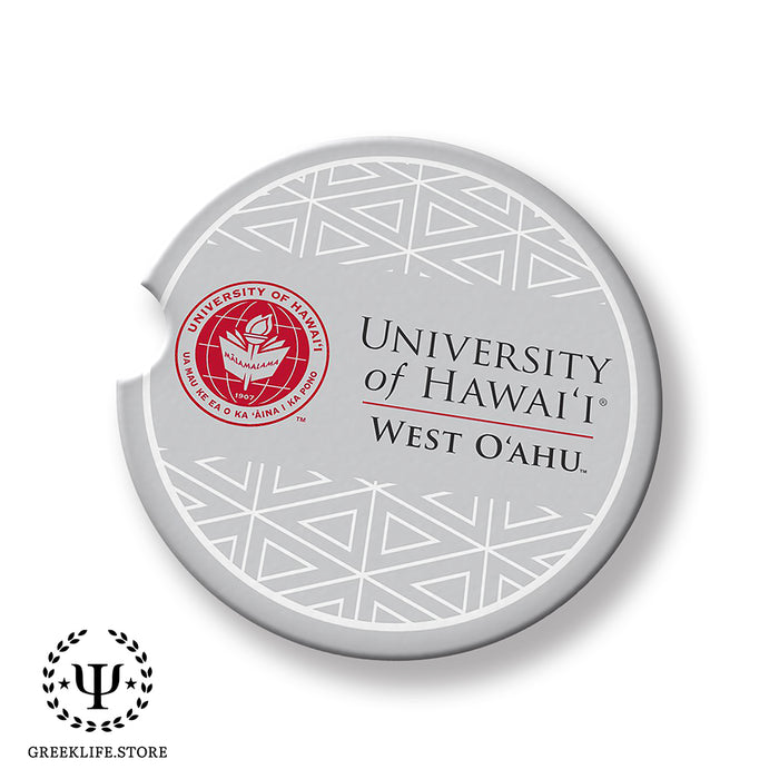 University of Hawaii WEST O'AHU Car Cup Holder Coaster (Set of 2)