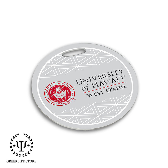 University of Hawaii WEST O'AHU Luggage Bag Tag (round)