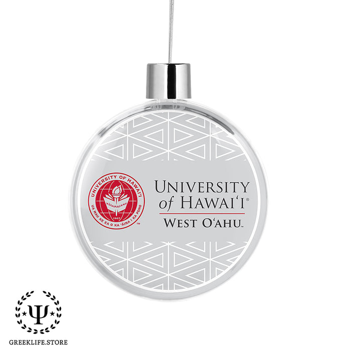 University of Hawaii WEST O'AHU Christmas Ornament Flat Round