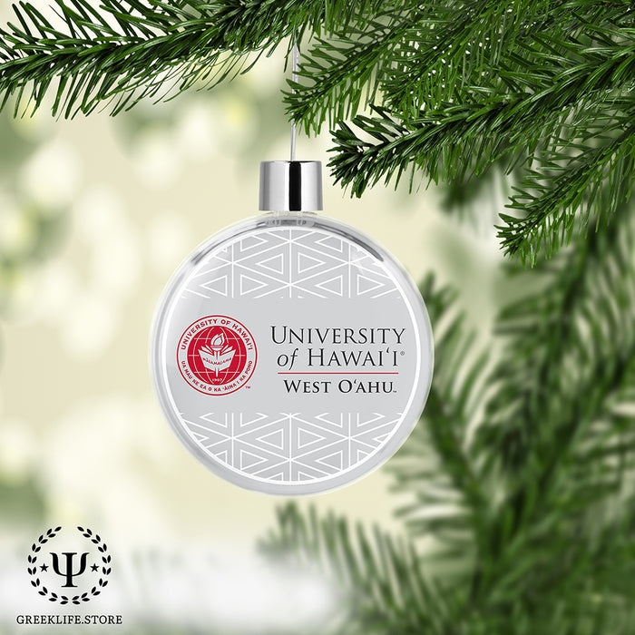 University of Hawaii WEST O'AHU Christmas Ornament Flat Round