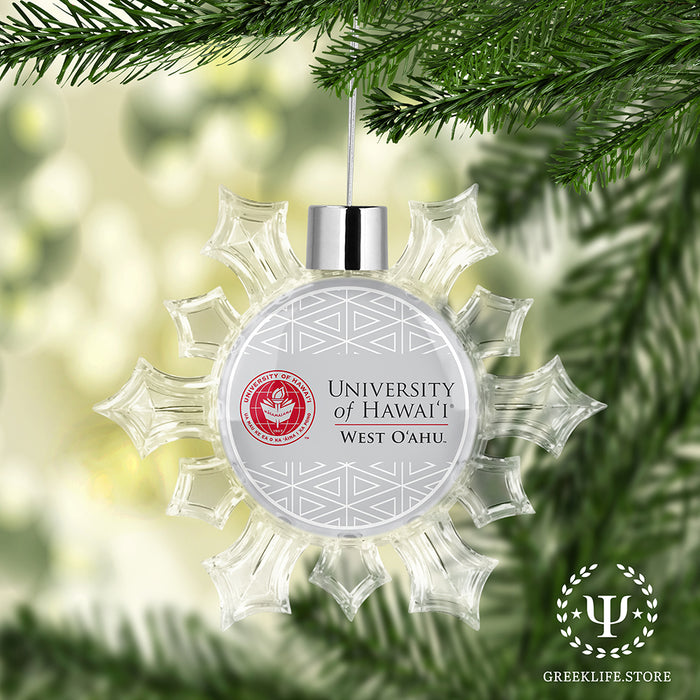 University of Hawaii WEST O'AHU Christmas Ornament - Snowflake