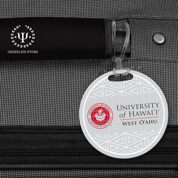 University of Hawaii WEST O'AHU Luggage Bag Tag (round)