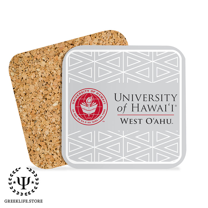 University of Hawaii WEST O'AHU Beverage Coasters Square (Set of 4)