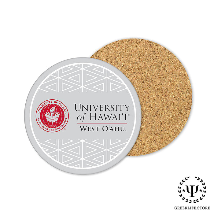 University of Hawaii WEST O'AHU Beverage coaster round (Set of 4)