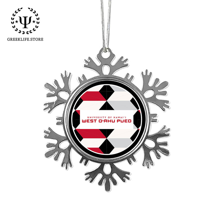 University of Hawaii WEST O'AHU Christmas Ornament - Snowflake Metal