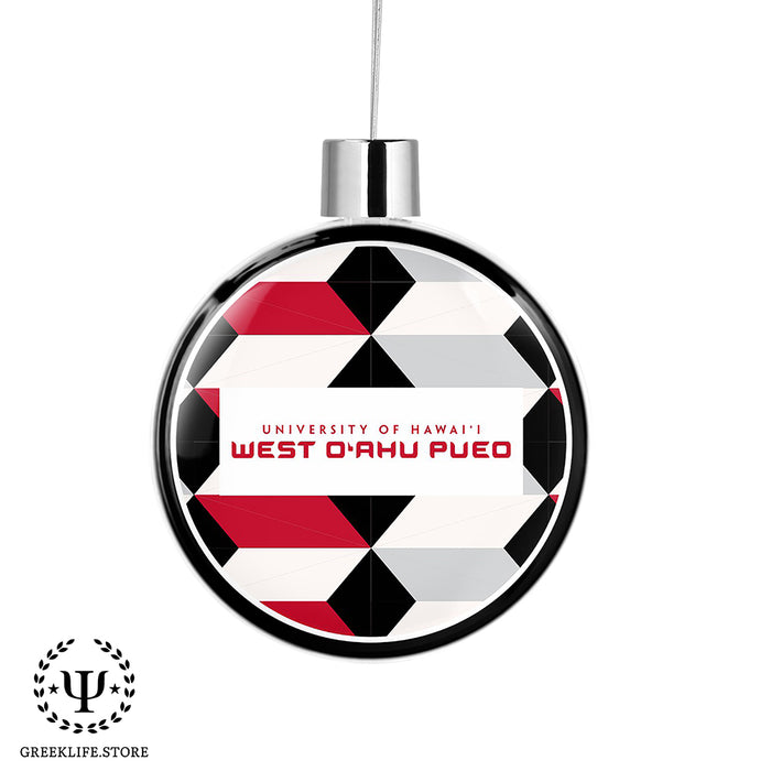 University of Hawaii WEST O'AHU Christmas Ornament Flat Round