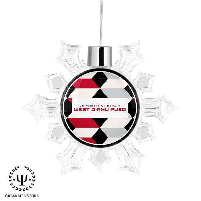 University of Hawaii WEST O'AHU Christmas Ornament - Snowflake