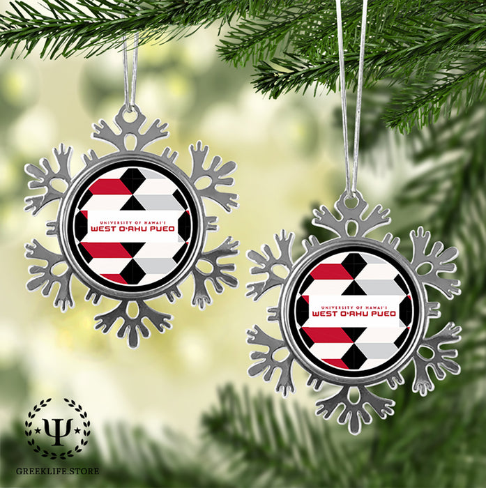 University of Hawaii WEST O'AHU Christmas Ornament - Snowflake Metal