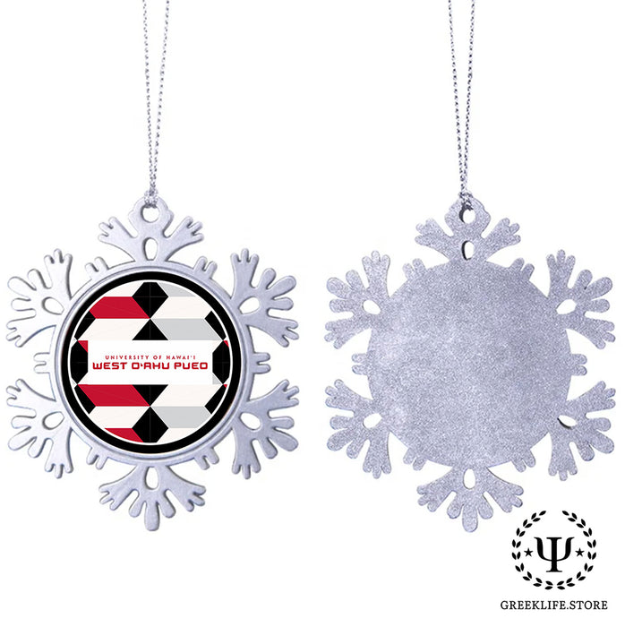 University of Hawaii WEST O'AHU Christmas Ornament - Snowflake Metal