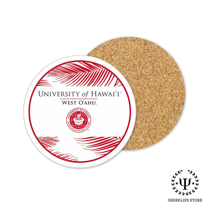 University of Hawaii WEST O'AHU Beverage coaster round (Set of 4)