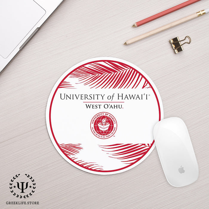 University of Hawaii WEST O'AHU Mouse Pad Round