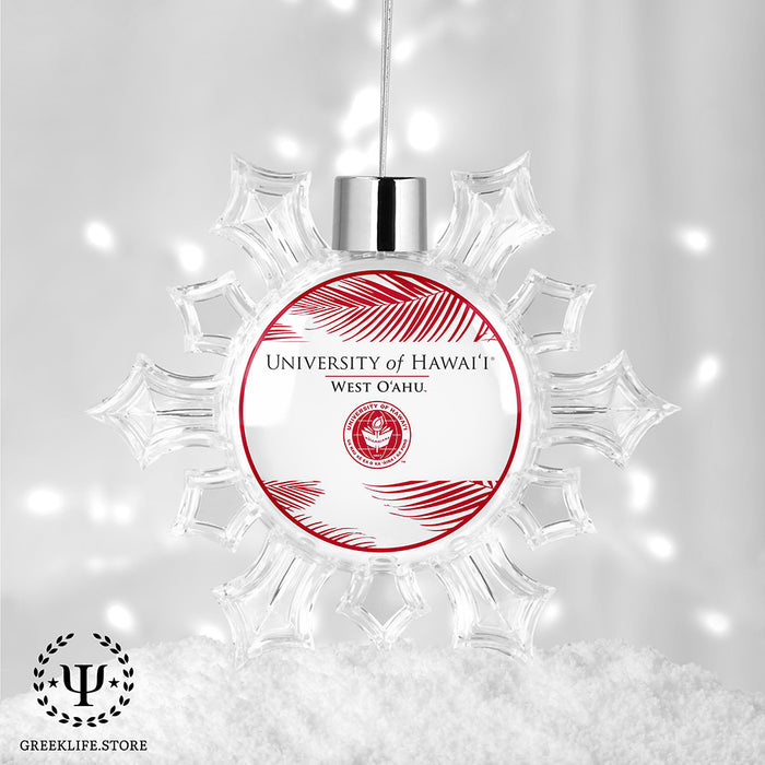 University of Hawaii WEST O'AHU Christmas Ornament - Snowflake