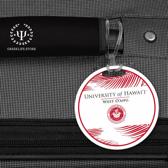 University of Hawaii WEST O'AHU Luggage Bag Tag (round)