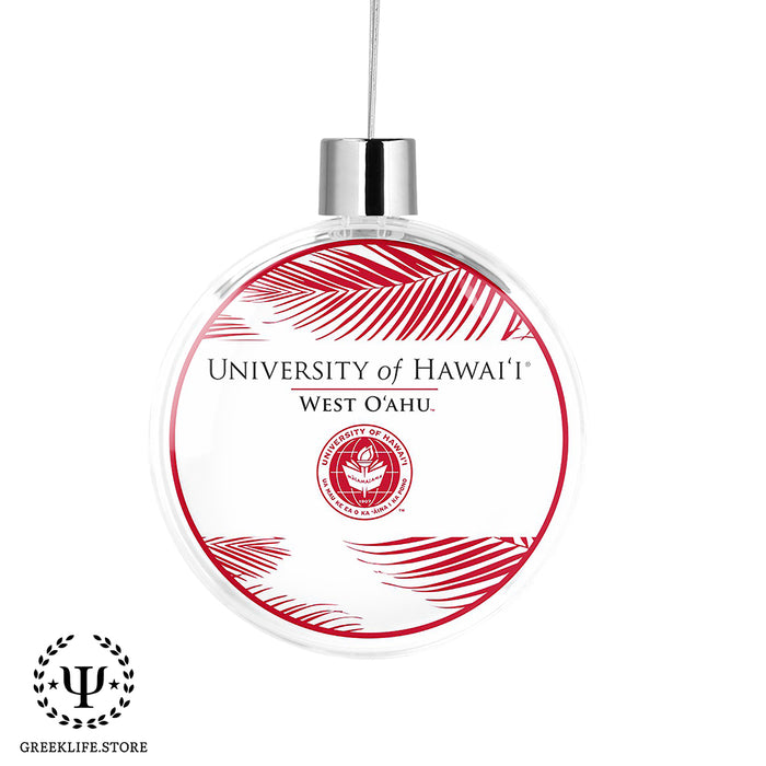 University of Hawaii WEST O'AHU Christmas Ornament Flat Round