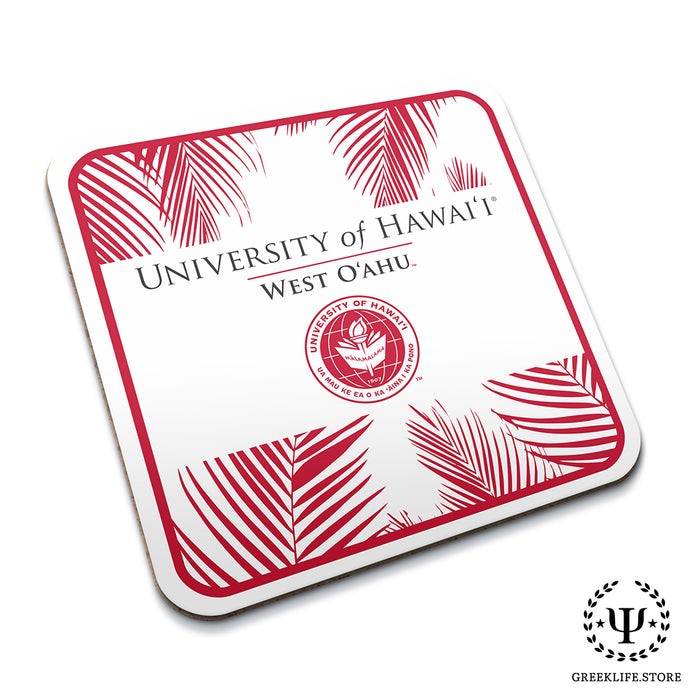 University of Hawaii WEST O'AHU Beverage Coasters Square (Set of 4)