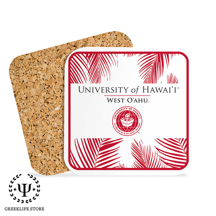 University of Hawaii WEST O'AHU Beverage Coasters Square (Set of 4)