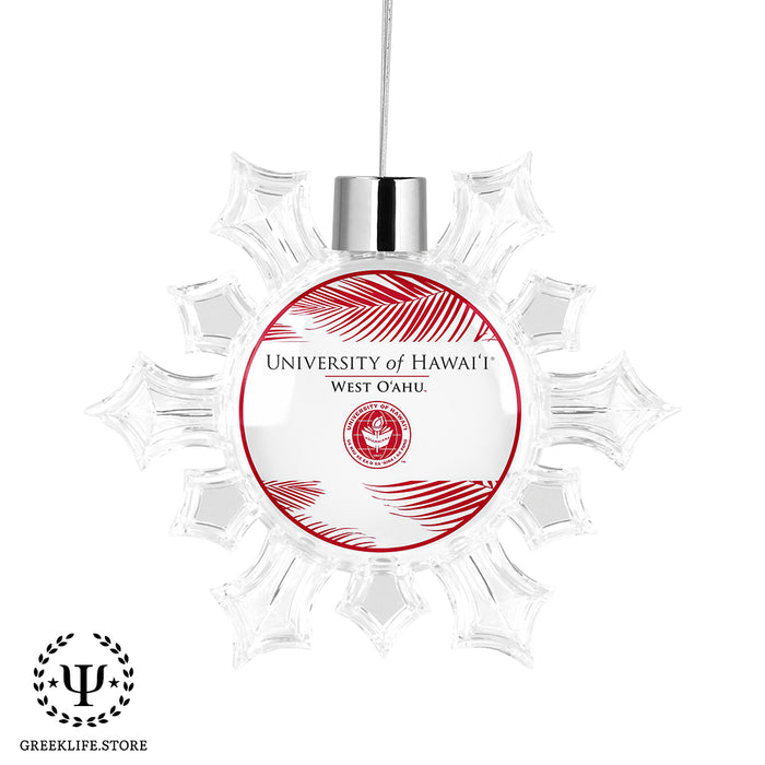 University of Hawaii WEST O'AHU Christmas Ornament - Snowflake