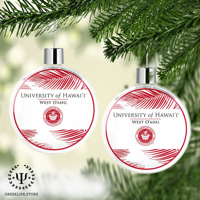 University of Hawaii WEST O'AHU Christmas Ornament Flat Round