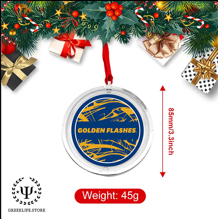 Kent State University Christmas Reversible Flat Round Ornament