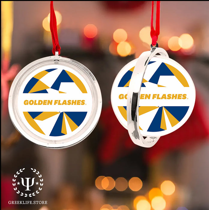Kent State University Christmas Reversible Flat Round Ornament