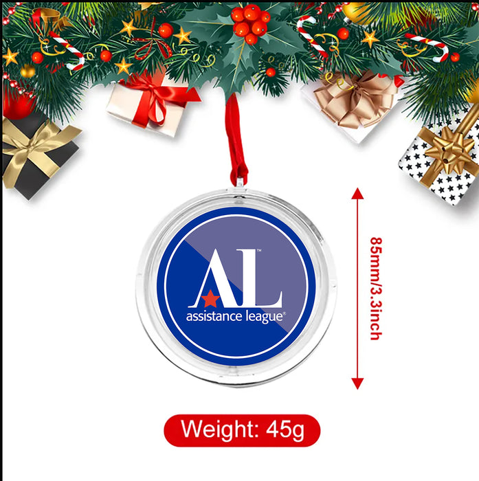 Assistance League Christmas Reversible Flat Round Ornament