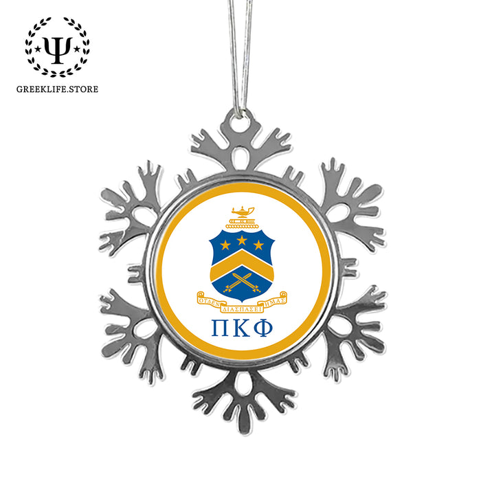 Pi Kappa Phi Christmas Ornament - Snowflake Metal