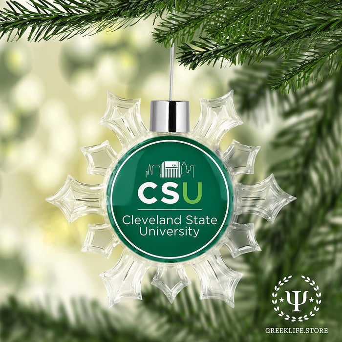 Cleveland State University Christmas Ornament - Snowflake