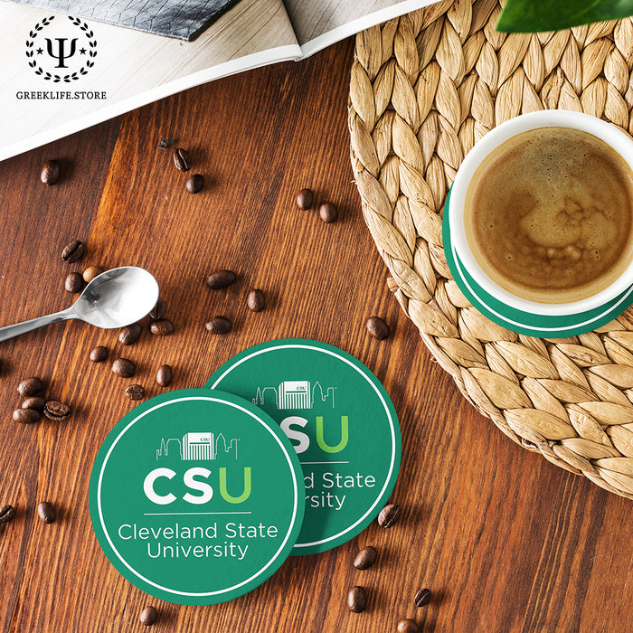 Cleveland State University Beverage coaster round (Set of 4)