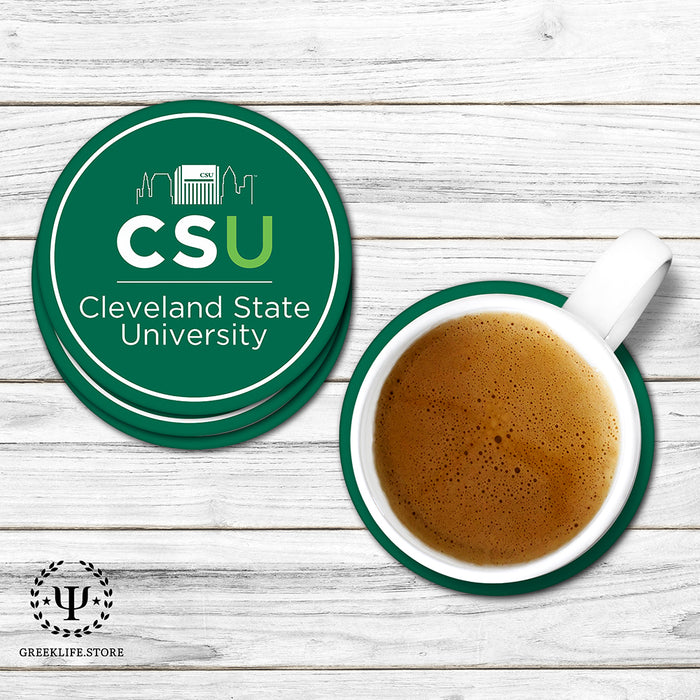 Cleveland State University Beverage coaster round (Set of 4)