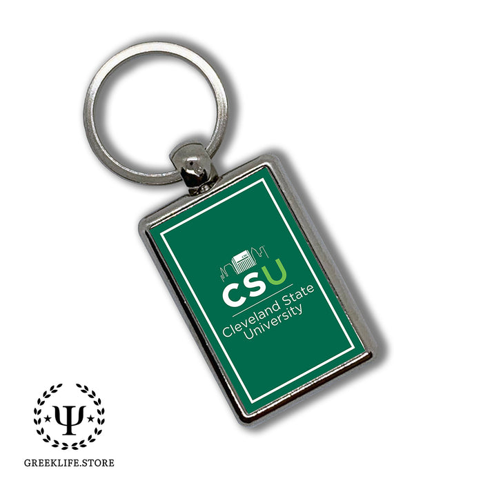 Cleveland State University Keychain Rectangular