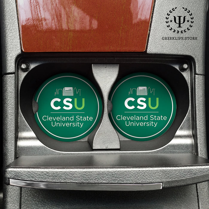 Cleveland State University Car Cup Holder Coaster (Set of 2)