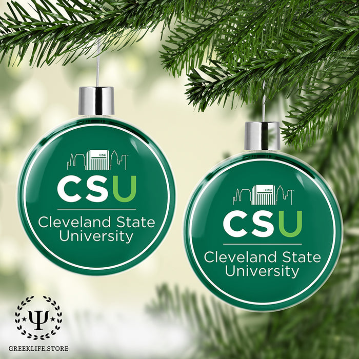 Cleveland State University Christmas Ornament Flat Round